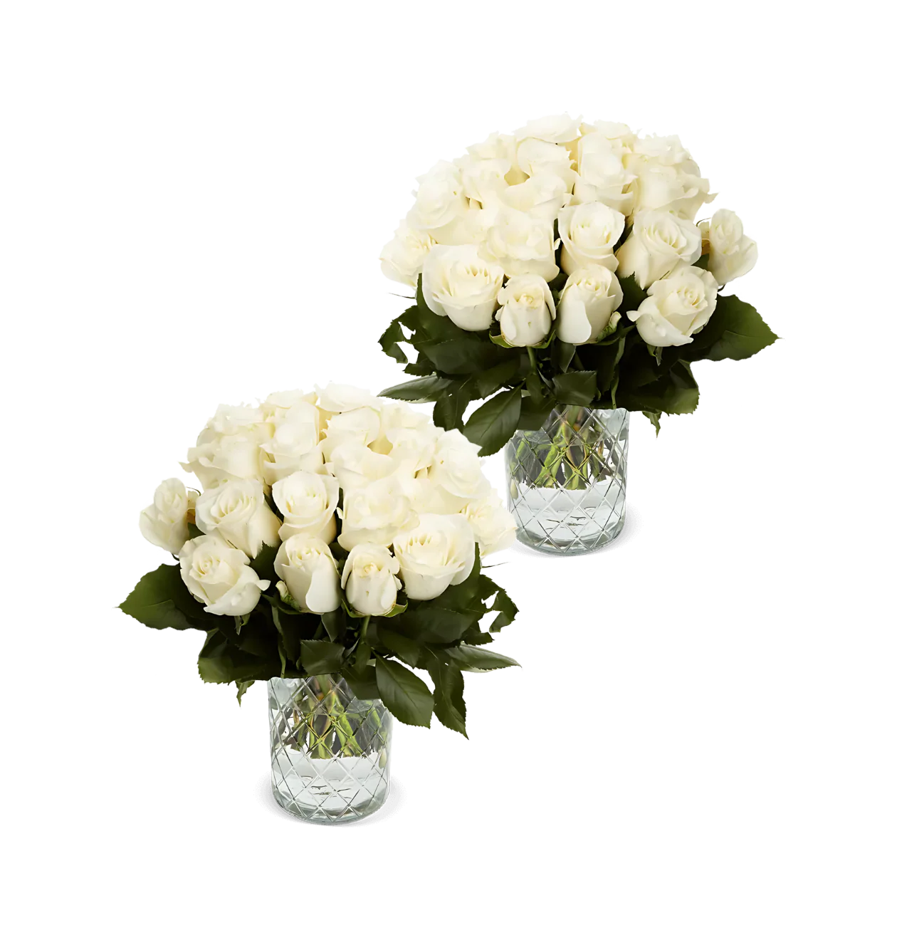 80 Weiße Rosen (2x40 Stück)