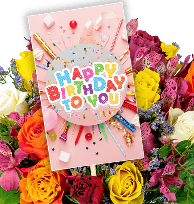 Happy Birthday - Blumenstecker