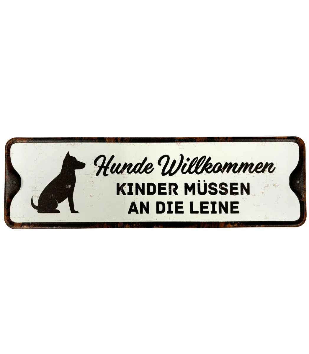 Schild "Hunde willkommen"