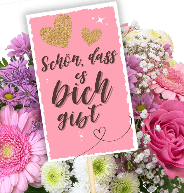 Schön, dass es dich gibt - Blumenstecker
