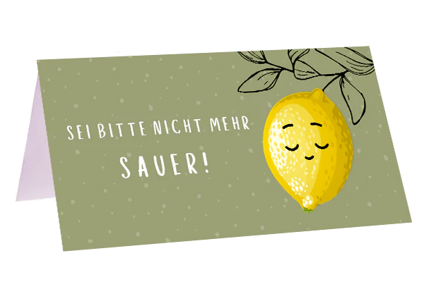 Sei nicht mehr sauer