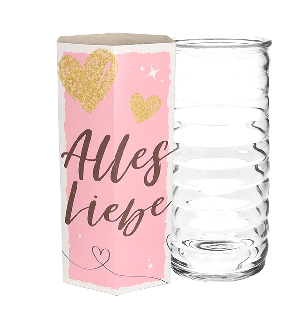 Vase  "Alles Liebe" (bis 30 Stiele)